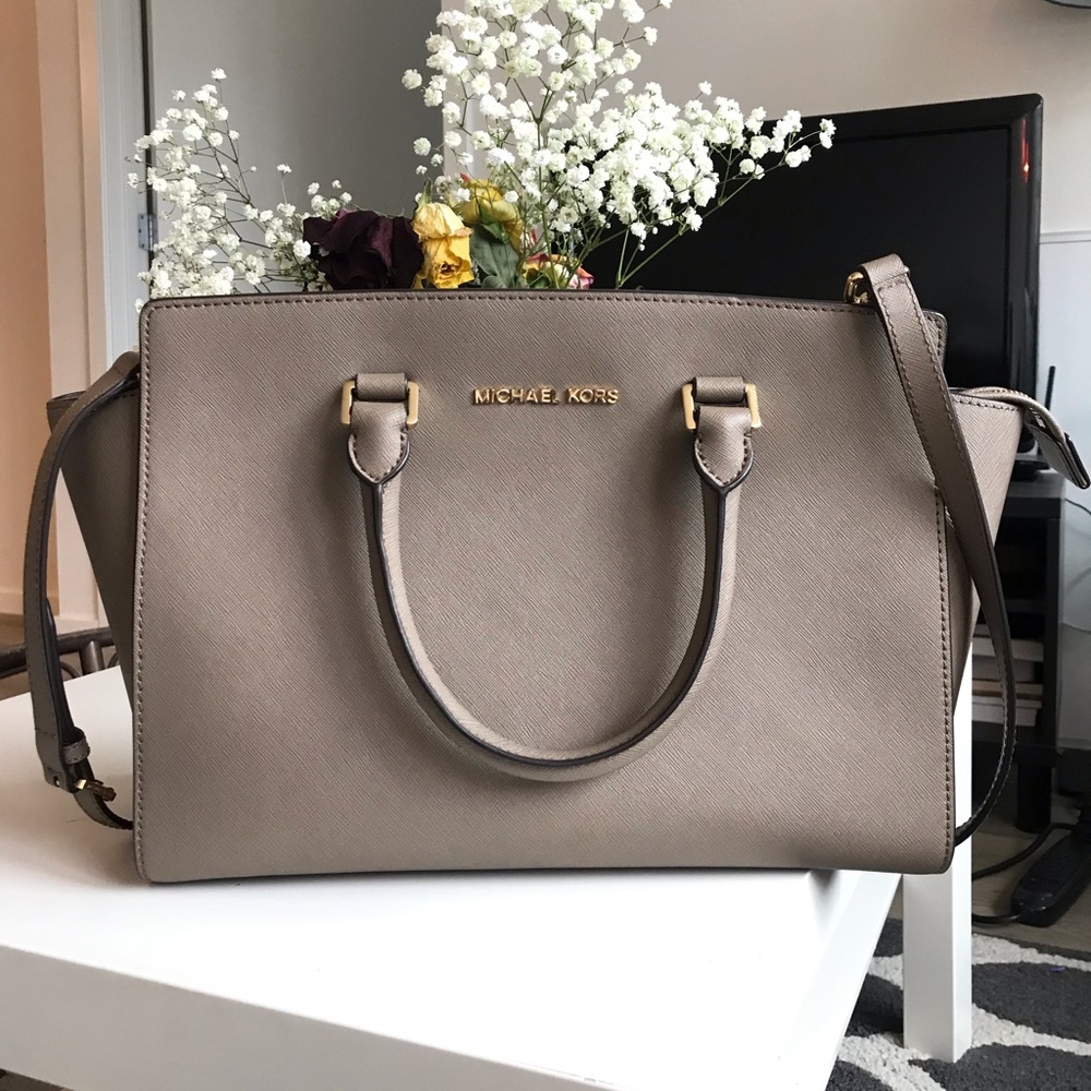 Michael Kors Selma Large Saffiano Leather Satchel